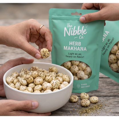 The Nibble Co. Herb Makhana - Light & Guilt-Free Protein Snack (Pack of 1)