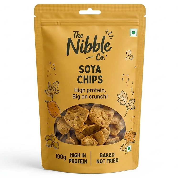 The Nibble Co. Soya Chips - High Protein & Baked