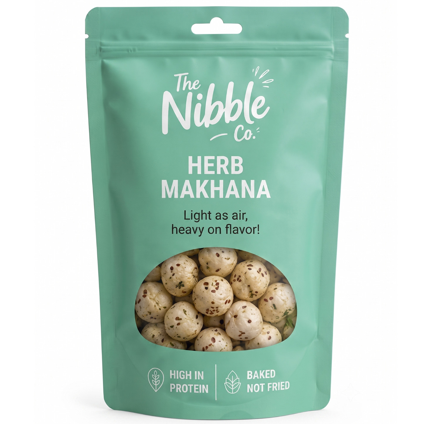 The Nibble Co. Herb Makhana - Light & Guilt-Free Protein Snack (Pack of 1)